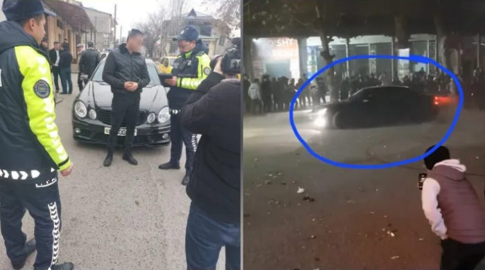 Samarqandda bayram kuni mashinasida "drift" qilgan haydovchi 15 sutkaga qamaldi
