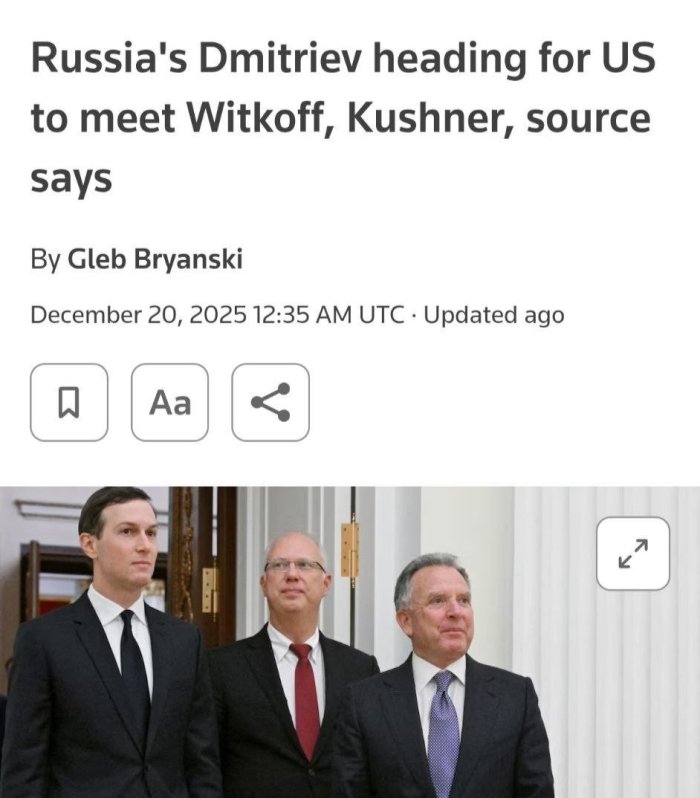 Дмитриев Уитткофф ва Кушнер билан учрашиш учун Майамига йўл олди
