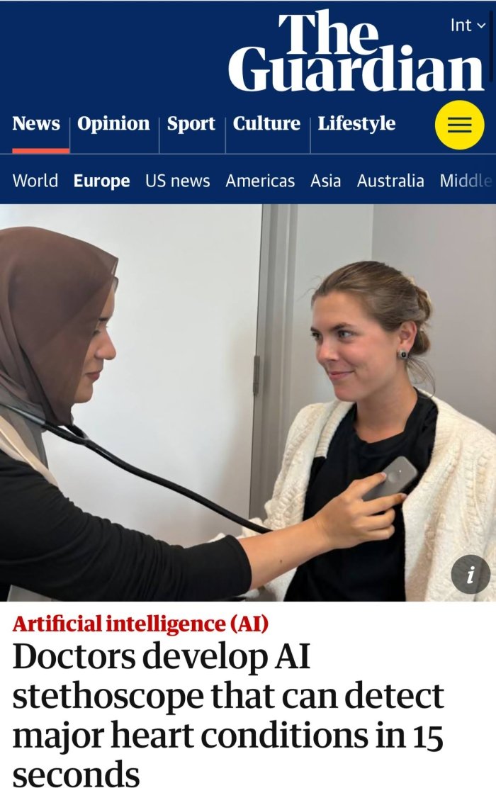 Endi shifokorlar yurak xastaliklarini 15 soniyada aniqlay oladi