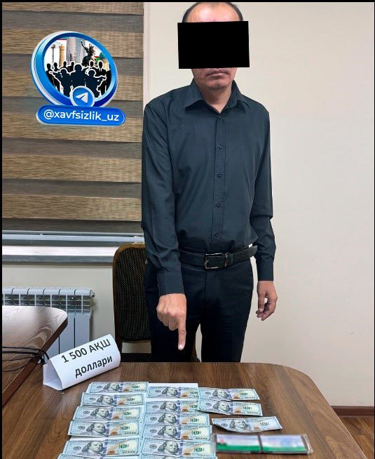 Ohangaron tuman hokimligining yuristi pora bilan qo‘lga tushdi