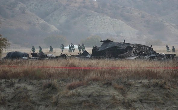 Озарбайжон чегарасида қулаган Туркия самолёти уриб туширилган бўлиши мумкин