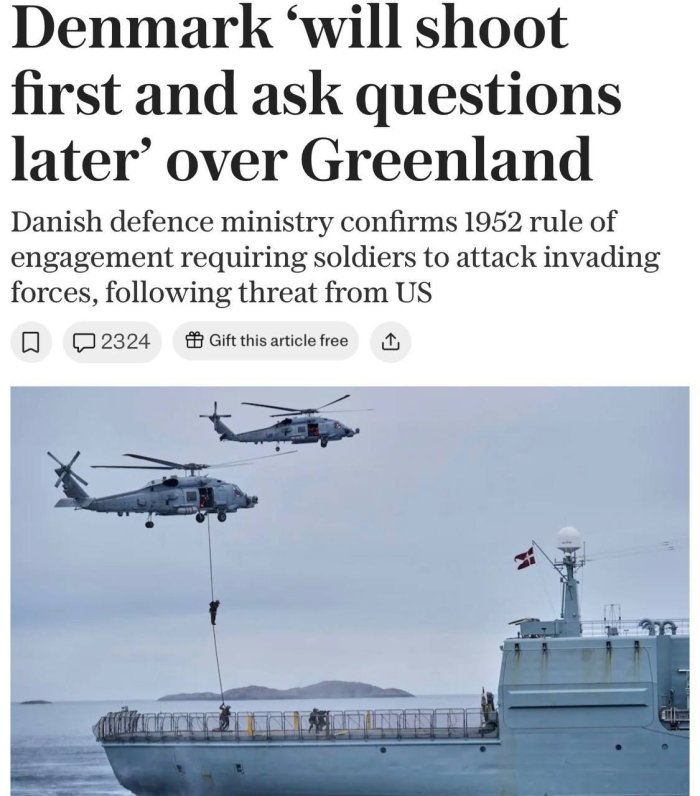AQSh Grenlandiyaga bostirib kirsa, Daniya darhol o‘q ochadi — The Telegraph