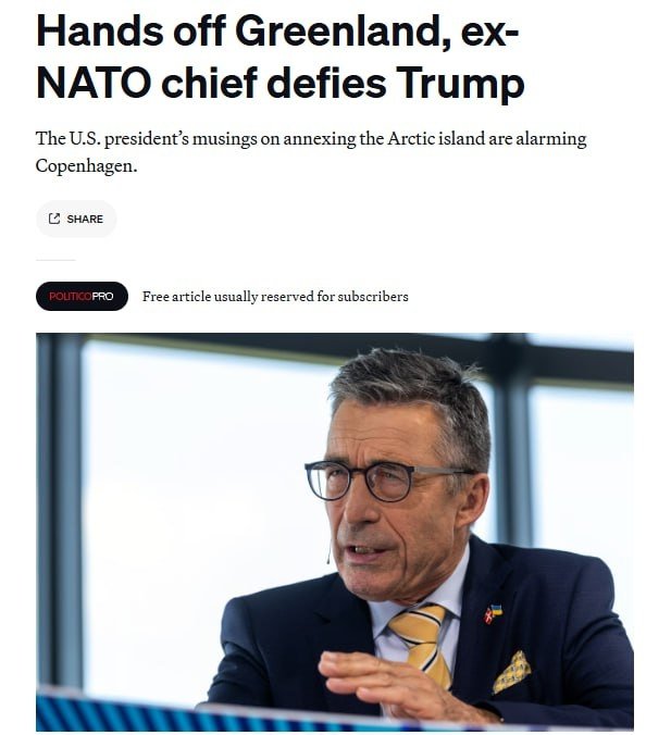 NATO sobiq bosh kotibi: Tramp ittifoqdoshiga nisbatan vijdonsizlarcha munosabatda bo‘lmoqda