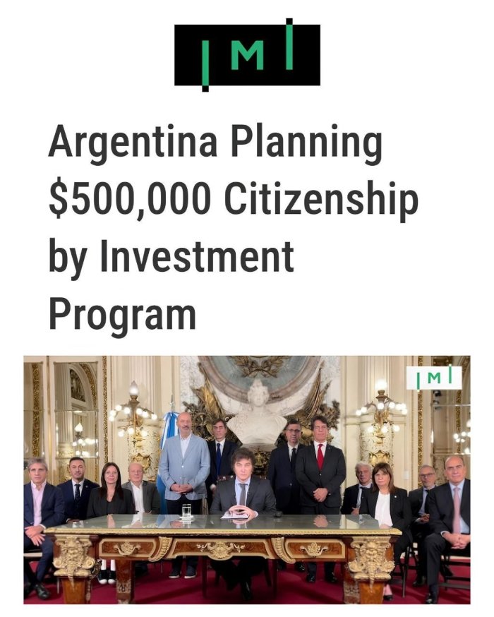Argentina 500 000 dollar sarmoya evaziga fuqarolik berishni boshlamoqchi