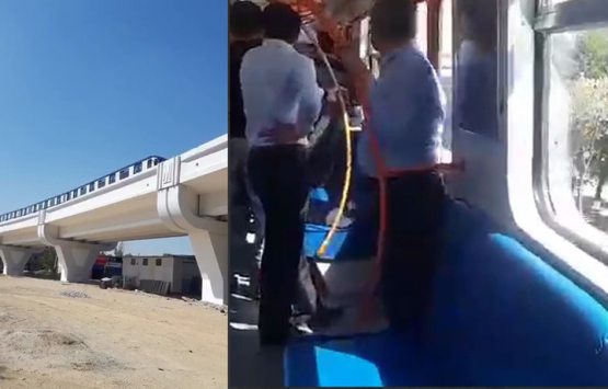 Toshkent yer usti metro yo‘lida ilk sinov qatnovi tasvirga olindi (video)