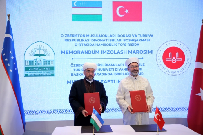 O‘zbekiston va Turkiya muftiylari memorandum imzoladilar