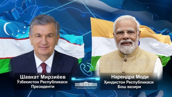 O‘zbekiston va Hindiston yetakchilari strategik sheriklik munosabatlarini yanada rivojlantirish masalalarini muhokama qildi