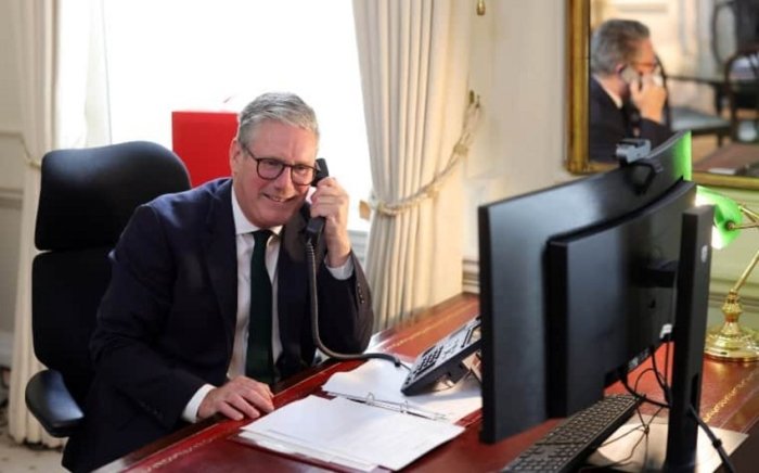 Стармер Трамп, Макрон, Мерц, Мелони билан Украинани муҳокама қилмоқда