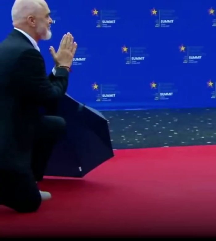 Albaniya bosh vaziri  Italiya bosh vaziri Jorja Melonini qiziqarli tarzda kutib oldi
