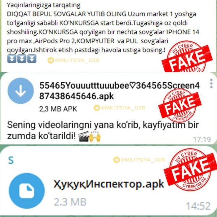 Kiberxavfsizlik markazi ommalashib borayotgan Telegram-viruslardan ogohlantirdi