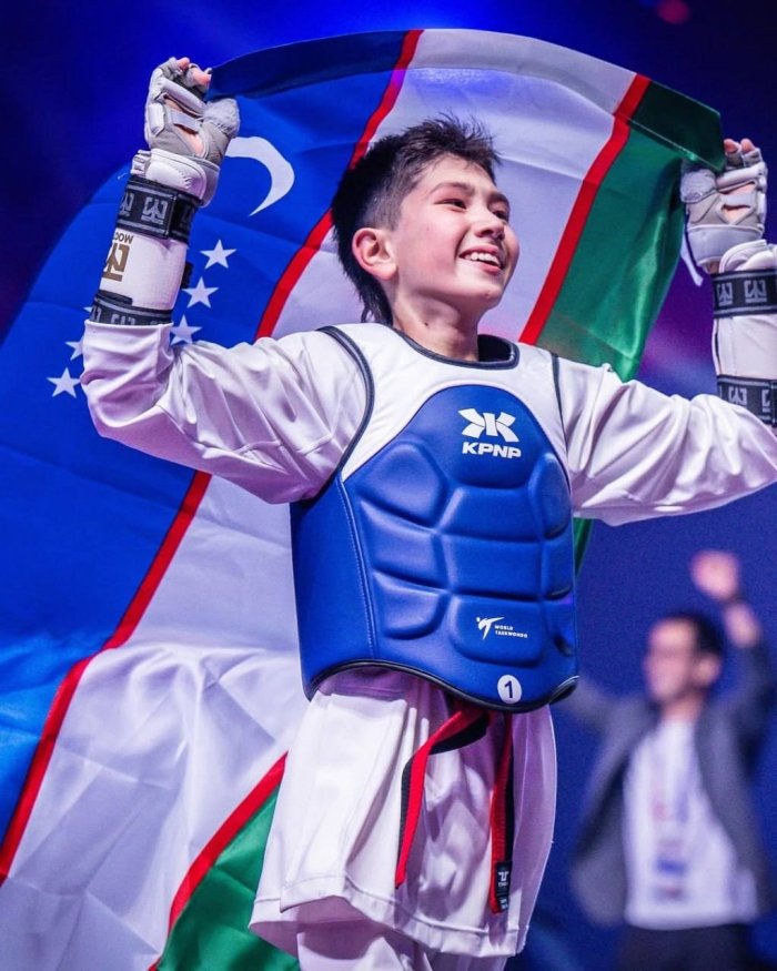 O‘zbekistonlik taekvondochi Sultonbek Nabiyev BAAdagi jahon chempionatida oltin medalni qo‘lga kiritdi