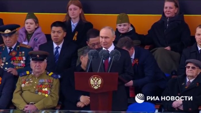 Владимир Путиннинг Ғалаба парадидаги нутқи 10 дақиқа давом этди