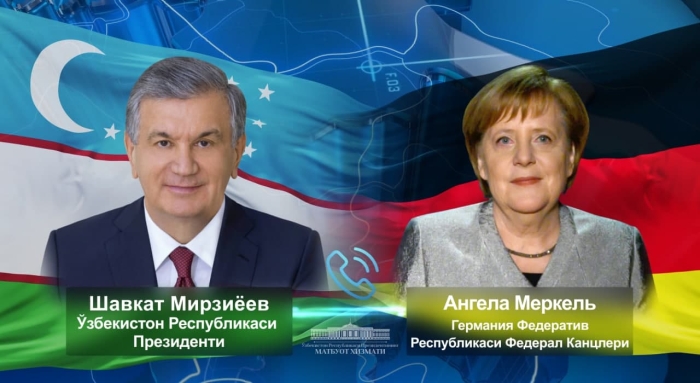Германия канцлери Шавкат Мирзиёевга қўнғироқ қилди