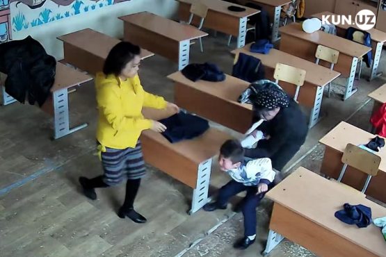 Мактабда боласини урган асакалик ўқитувчи воқеаси: директор видеони тарқатиш орқали ундан қасд олмоқчи бўлганми?(ВИДЕО)