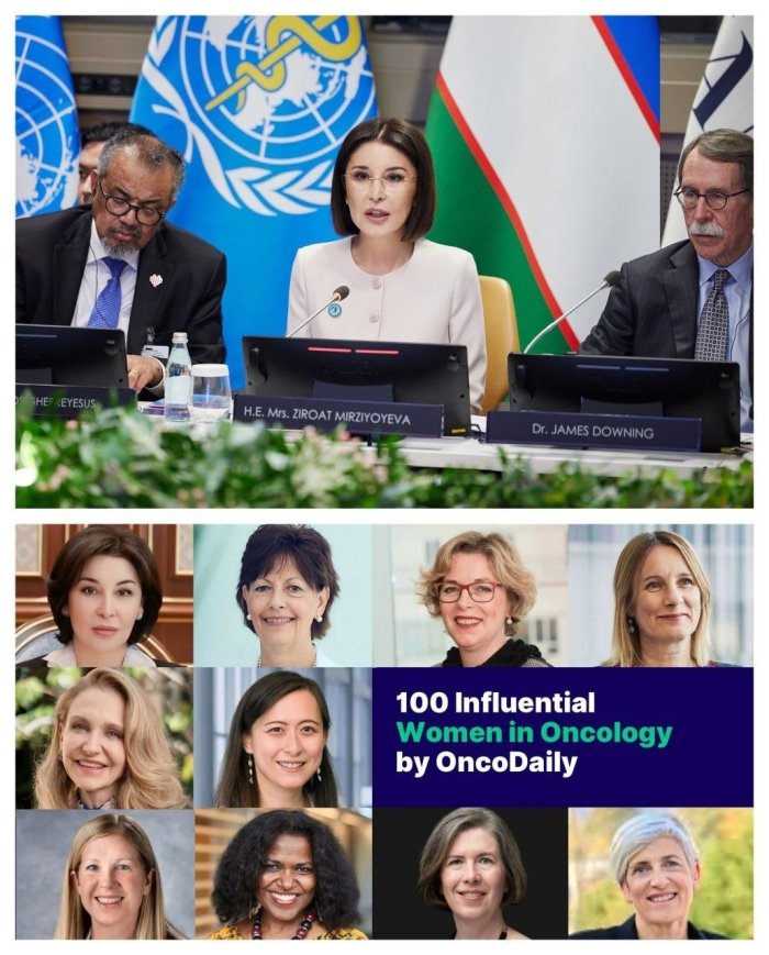 Зироат Мирзиёева онкология соҳасидаги энг нуфузли 100 нафар аёл рўйхатига киритилди