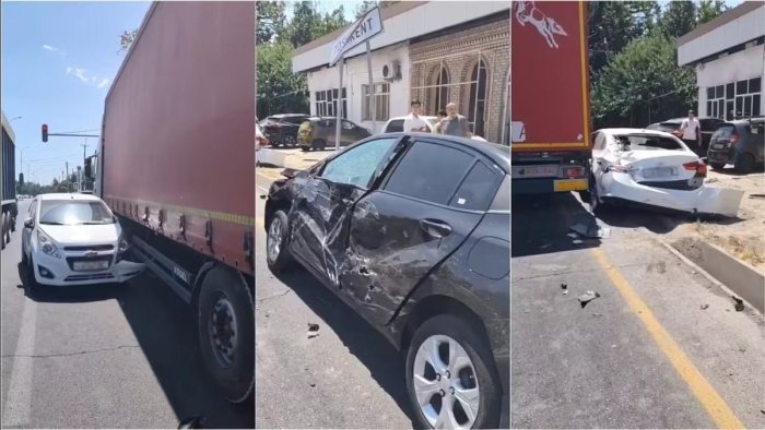 Yangihayot tumanida 10 ta avtomashina ishtirokida yo‘l-transport hodisasi yuz berdi