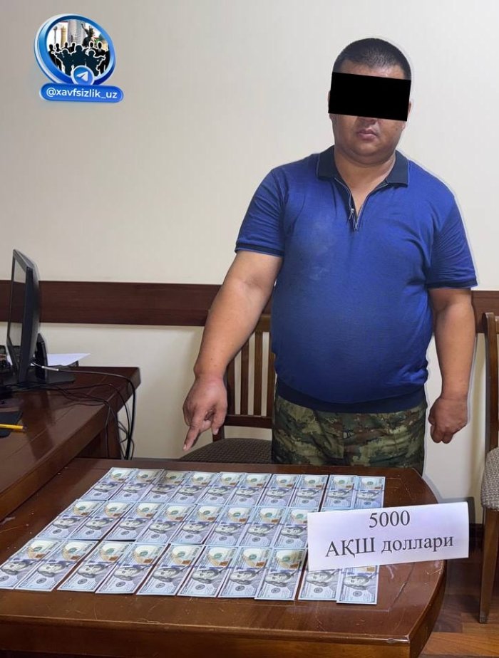 DXX: Farg‘onada bojxona posti boshlig‘i pora bilan ushlandi