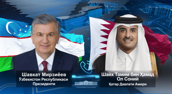 Ўзбекистон ва Қатар етакчилари телефон орқали мулоқот қилди