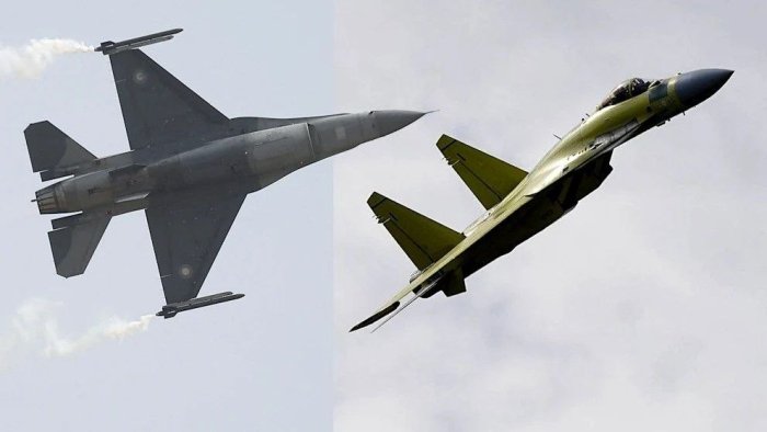Украина кутилмаганда ҳаво жангида ғалаба қозонди: F-16 Россиянинг Су-35 самолётини уриб туширди