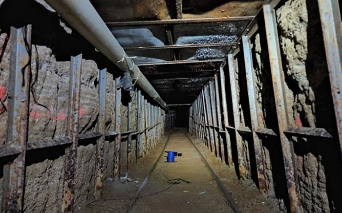 Meksikada AQShga narkotik moddalar olib o‘tiladigan tunnel topildi