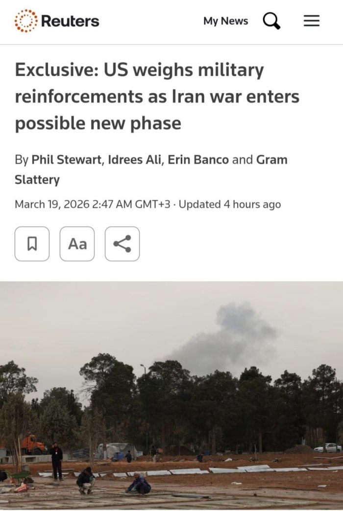 Tramp Eronga qarshi urush fonida Yaqin Sharqqa ming nafar harbiy jo‘natishni rejalashtirmoqda