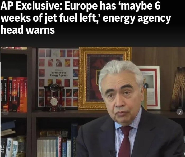 Ho‘rmuz bo‘g‘ozi blokadasi: Yevropada avia-yonilg‘i zaxiralari tugamoqda