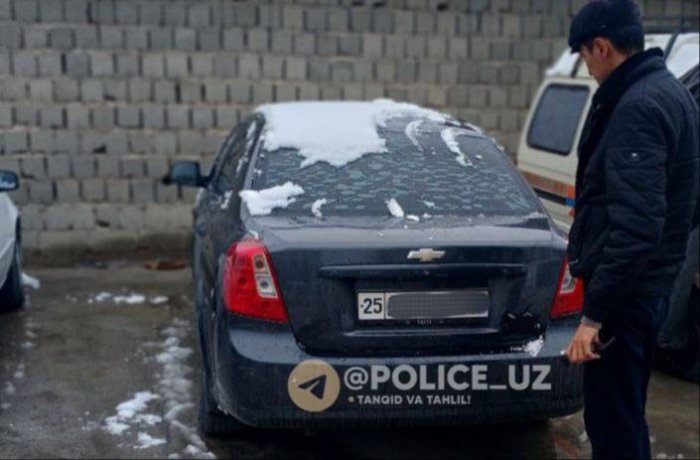 Жамият раҳбарининг автомашинаси хатланди