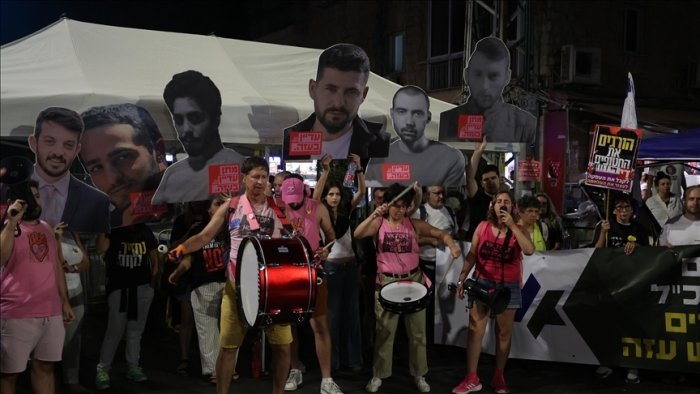 G‘azoda o‘t ochishni to‘xtatish talabi bilan Netanyahu qarorgohӣ oldida miting bo‘lib o‘tdi
