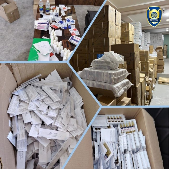 Toshkent tumanidagi omborxonadan 263,9 mln so‘mlik sifati kafolatlanmagan dori vositalari ashyoviy dalil sifatida olindi