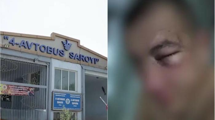 Toshkentda avtobus haydovchisi "tapochka"da kelganligi uchun kaltaklandi