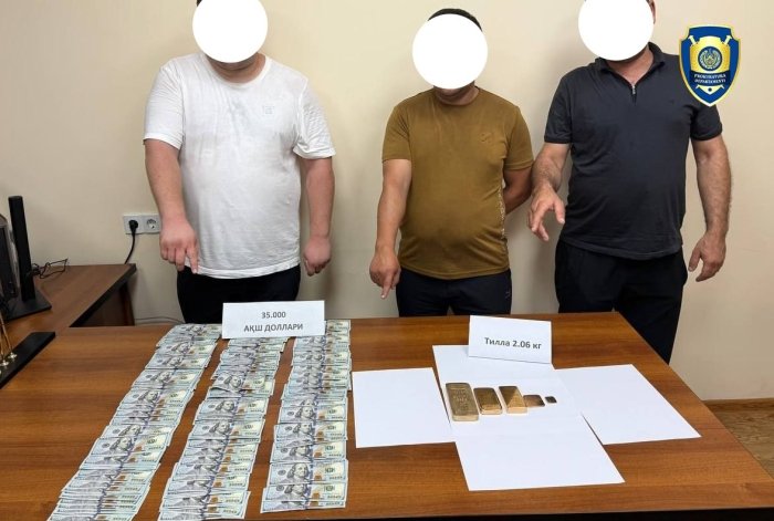 Toshkent shahrida quyma oltinga o‘xshatib tayyorlangan metallarni 70 000 AQSh dollariga sotayotgan shaxslar ushlandi