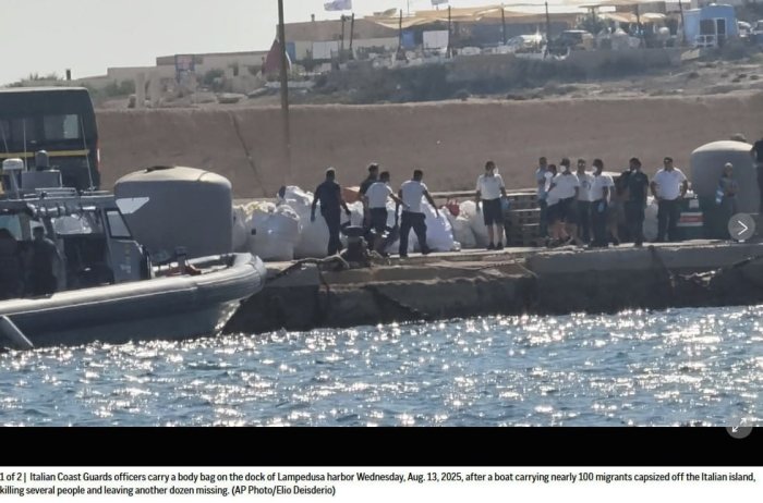 Italiya qirg‘oqlari yaqinida yuzlab muhojirlar bo‘lgan qayiq ag‘darilib ketdi