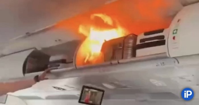 Air China samolyoti bortidagi yuklardan biri yonib ketdi
