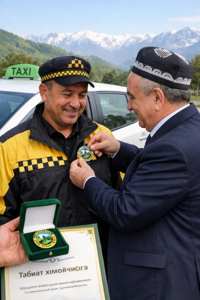 Электромобилда 1 млн км масофада таксичилик қилганларга кўкрак нишони берилади