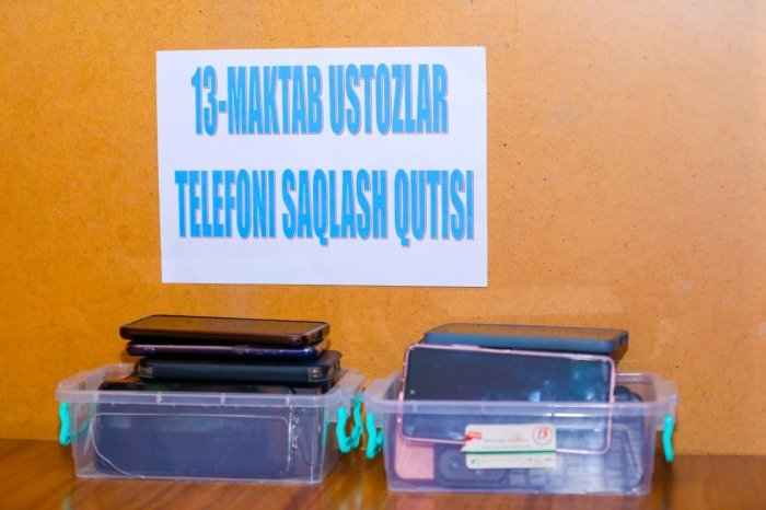 Angren shahridagi maktablarda «Telefonsiz maktab» tizimi joriy etilmoqda