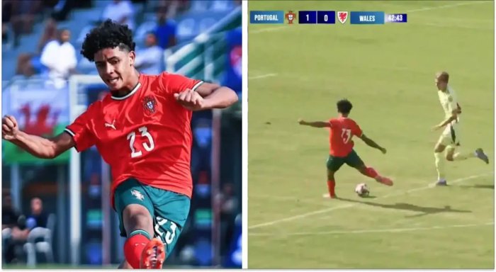 Ronalduning 15 yoshli o‘g‘li Portugaliya U-16 safida debyut golini urdi (video)