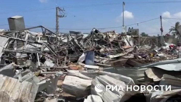 Исроил Ғазо сектори марказидаги яна бир қочқинлар лагерини вайрон қилди