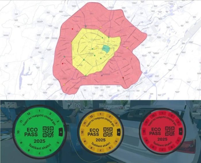 Endi Toshkent shahrining markaziga faqat elektromobillar kira oladi