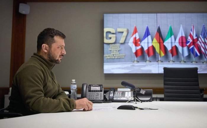 Zelenskiy G7 sammitida Ukraina uchun yiliga 40 milliard dollar mablag‘ so‘radi