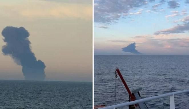 Қора денгизнинг Туркия соҳиллари яқинидаги қисмида Россия “соя флоти”га тегишли икки кема ёниб кетди