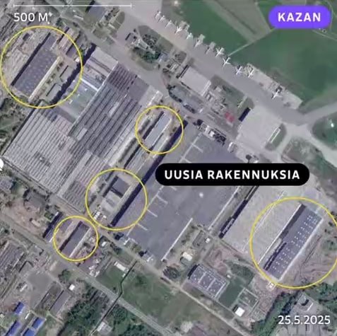 Yle: Rossiya bombardimonchi samolyotlar ishlab chiqaruvchi zavodini kengaytirmoqda 