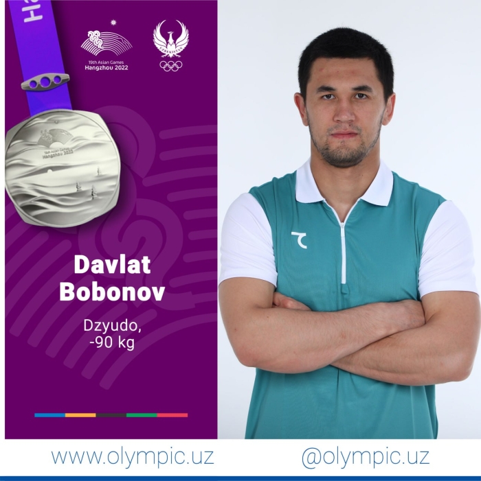 Xanchjou-2022: Davlat Bobonov Osiyo o‘yinlarining kumush medal sohibi