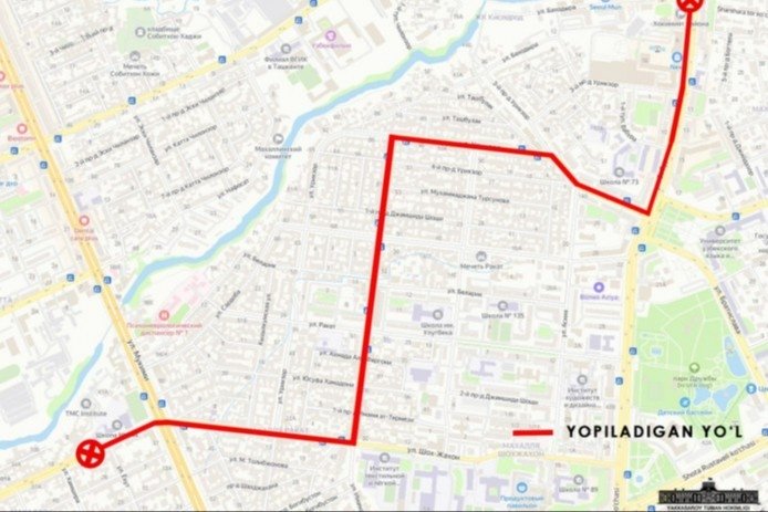 Toshkentda velomarafon munosabati bilan bir qator ko‘chalar yopiladi