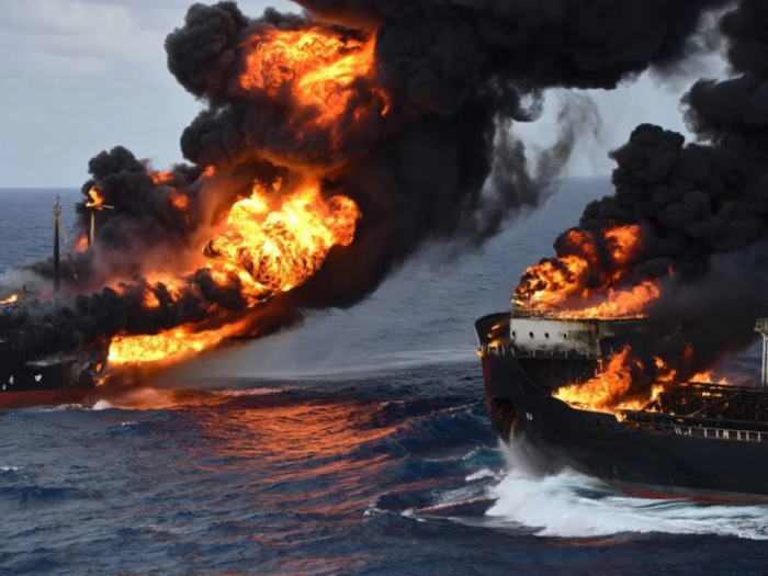 Iroq qirg‘oqlari yaqinida neft tankerlariga hujum qilindi, qurbonlar bor