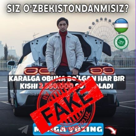 2,5 млн сўм оласизми? Йўқ! Бу — онлайн фирибгарлик схемаси