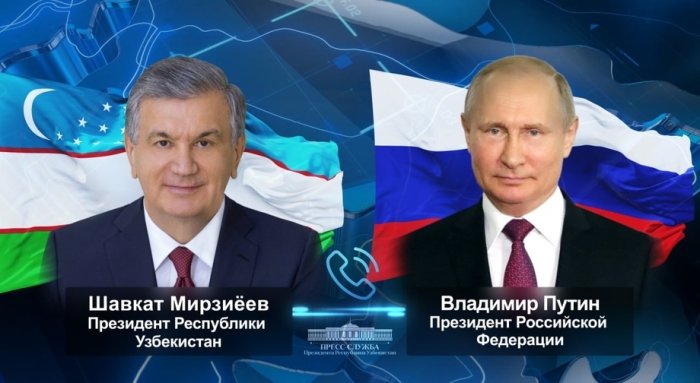 Mirziyoyev va Putin o‘rtasida telefon muloqoti bo‘lib o‘tdi