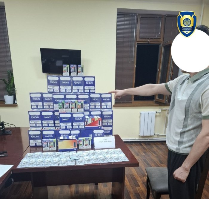 Ohangaron shahrida elektron tamaki mahsulotlarining noqonuniy savdosi fosh etildi