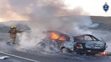 Jizzaxda 3 ta mashina ishtirokida dahshatli YTH: Haydovchi va yo‘lovchi mashina ichida yonib ketdi (+foto)