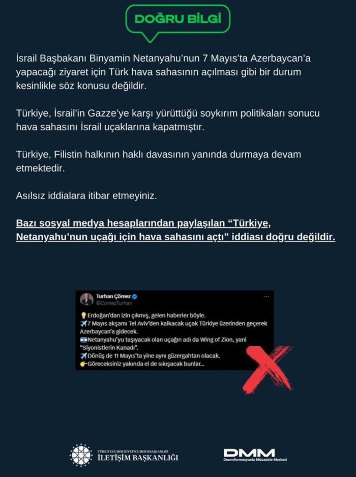 Анқара яна Нетаняҳуни Озарбайжонга киритишдан бош тортди