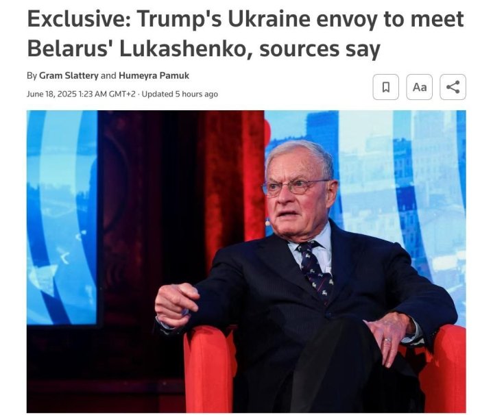 Трампнинг махсус вакили Келлог Беларусда Лукашенко билан учрашишни режалаштирмоқда — Reuters 